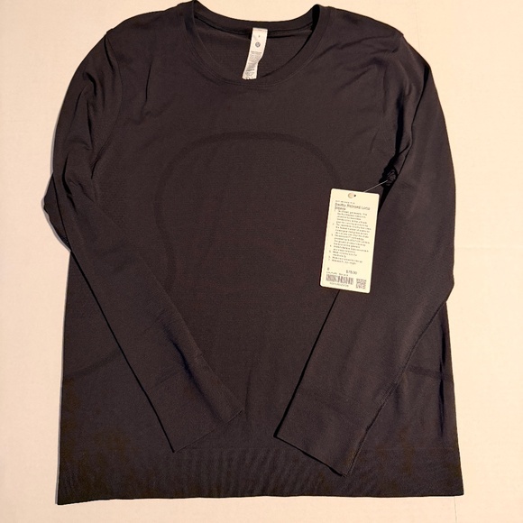 NWT Lululemon Swiftly Relaxed Long Sleeve Shirt Black Size 8 - Picture 2 of 6